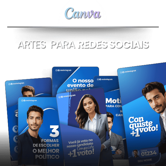 Pack Campanha Politica Artes para Redes Sociais, Instagram Reels Animados e Posts, Kit Político de Design no Canva Para Campanhas Eleitorais e Políticas
