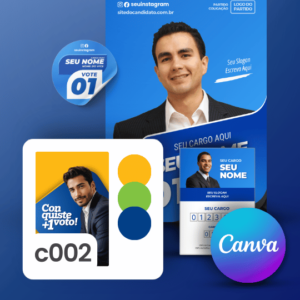 Pack Campanha Eleitoral Artes Impresso para Grafica no Canva Templates Kit Político