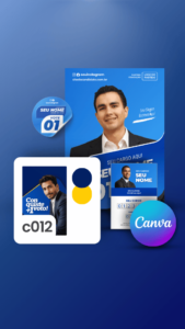 Pack Campanha Eleitoral Artes Impresso para Grafica no Canva Templates Kit Político