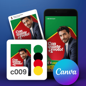 Pack Campanha Politica Eleitoral Design no Canva Templates para Redes Sociais Instagram Reels Kit Político MDB Verde Preto Vermelho e Amarelo