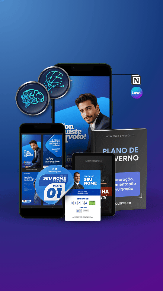 Pack Campanha Politica Completo Artes dos Impressos, Redes Sociais, Instagram Reels Animados e Posts, Kit Político de Design no Canva Para Campanhas Eleitorais e Políticas